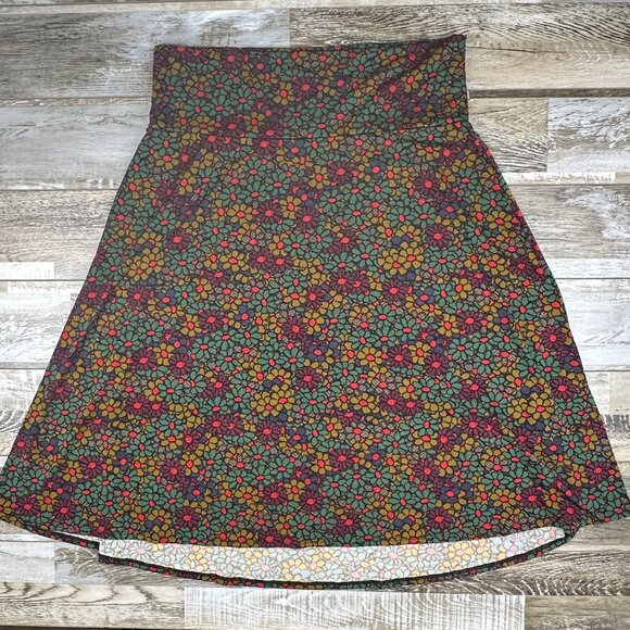 Women's Lularoe 2xl short Maxi skirt floral - Picture 1 of 6